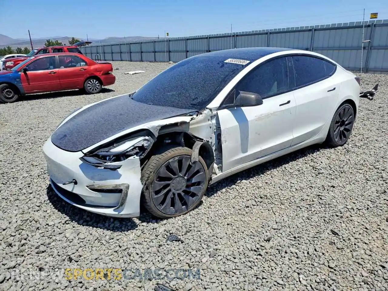 1 Фотография поврежденного автомобиля 5YJ3E1EC1MF070881 TESLA MODEL 3 2021