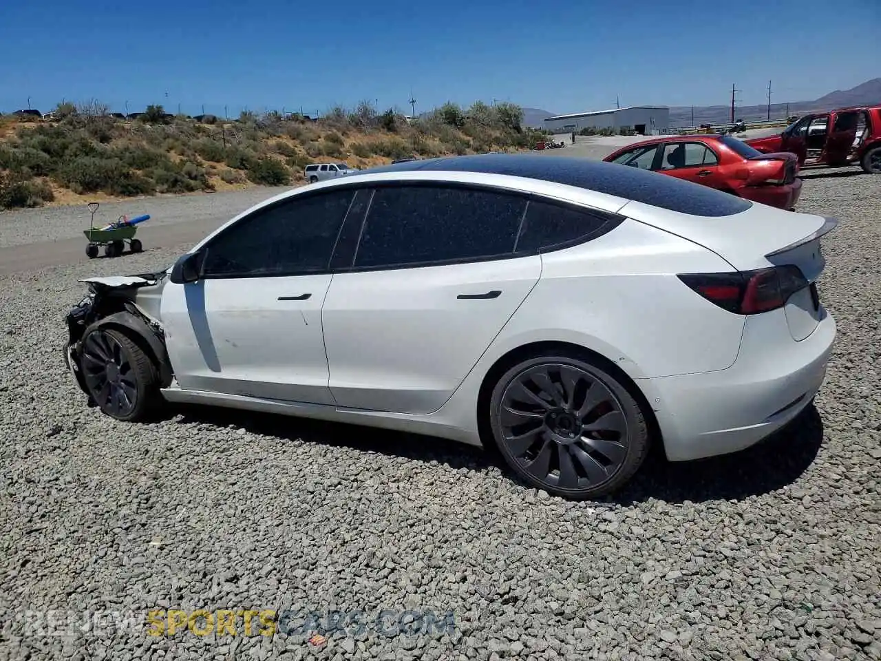 2 Фотография поврежденного автомобиля 5YJ3E1EC1MF070881 TESLA MODEL 3 2021