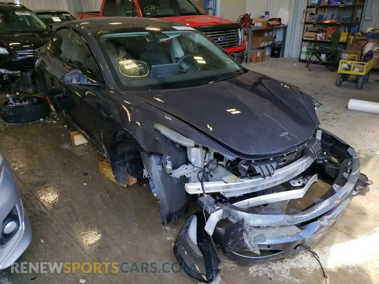 1 Photograph of a damaged car 5YJ3E1EC1MF092511 TESLA MODEL 3 2021