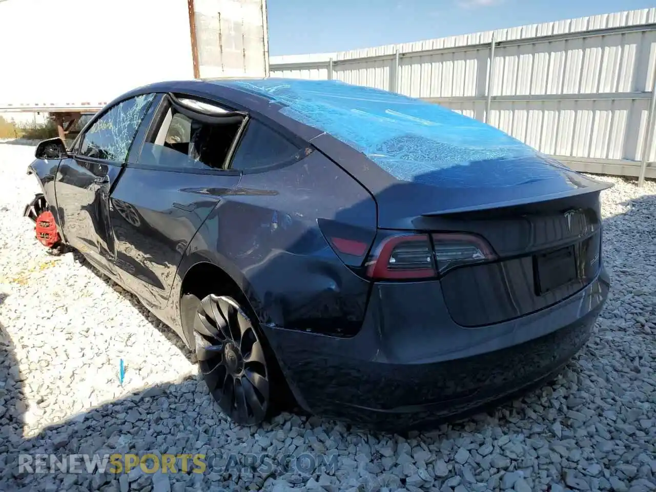 3 Photograph of a damaged car 5YJ3E1EC1MF092511 TESLA MODEL 3 2021
