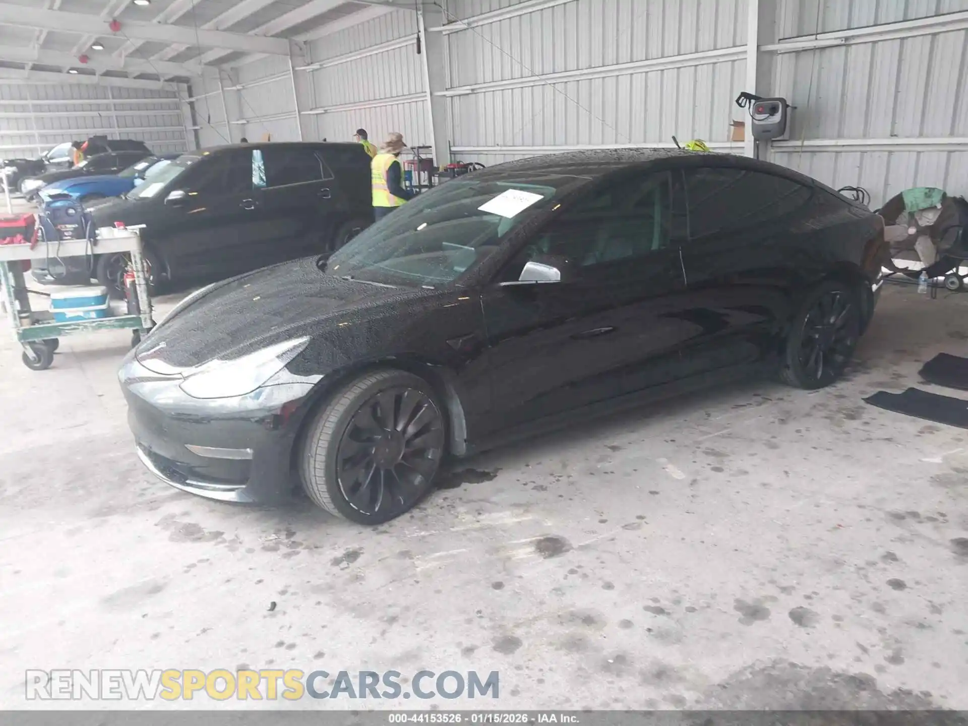 2 fotografías del automóvil dañado 5YJ3E1EC1MF992356 TESLA MODEL 3 2021