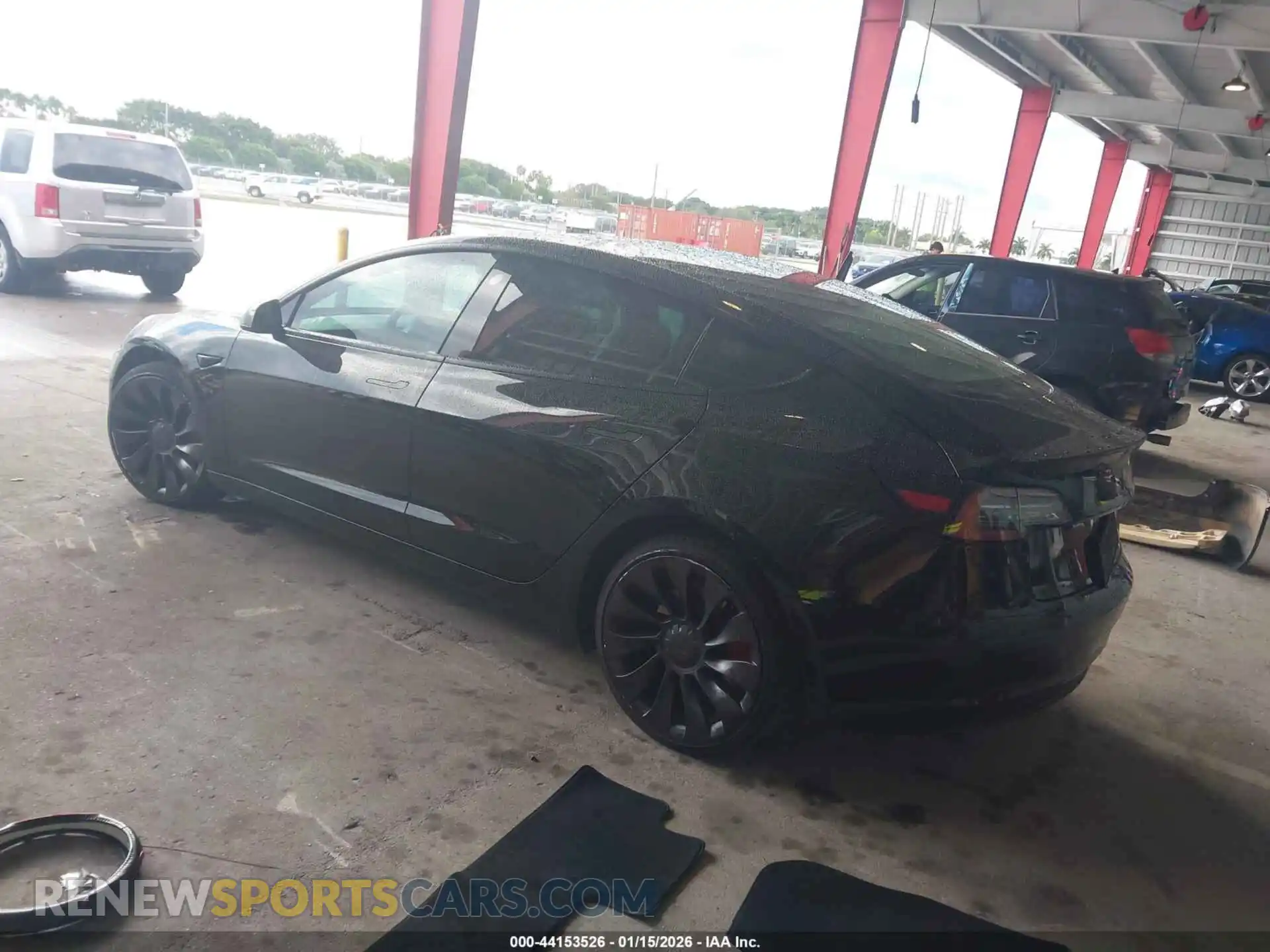 3 fotografías del automóvil dañado 5YJ3E1EC1MF992356 TESLA MODEL 3 2021