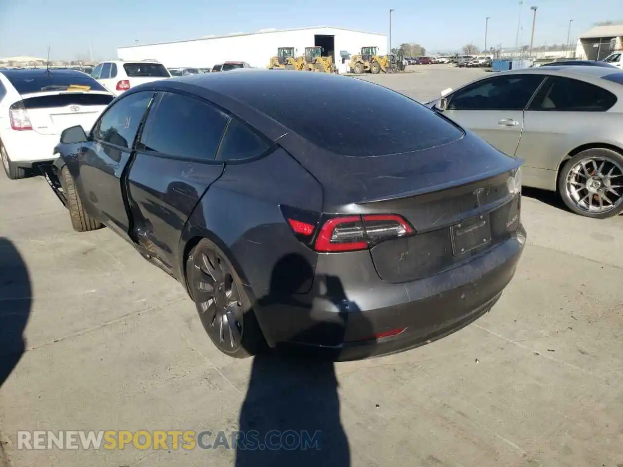 3 Photograph of a damaged car 5YJ3E1EC2MF001665 TESLA MODEL 3 2021