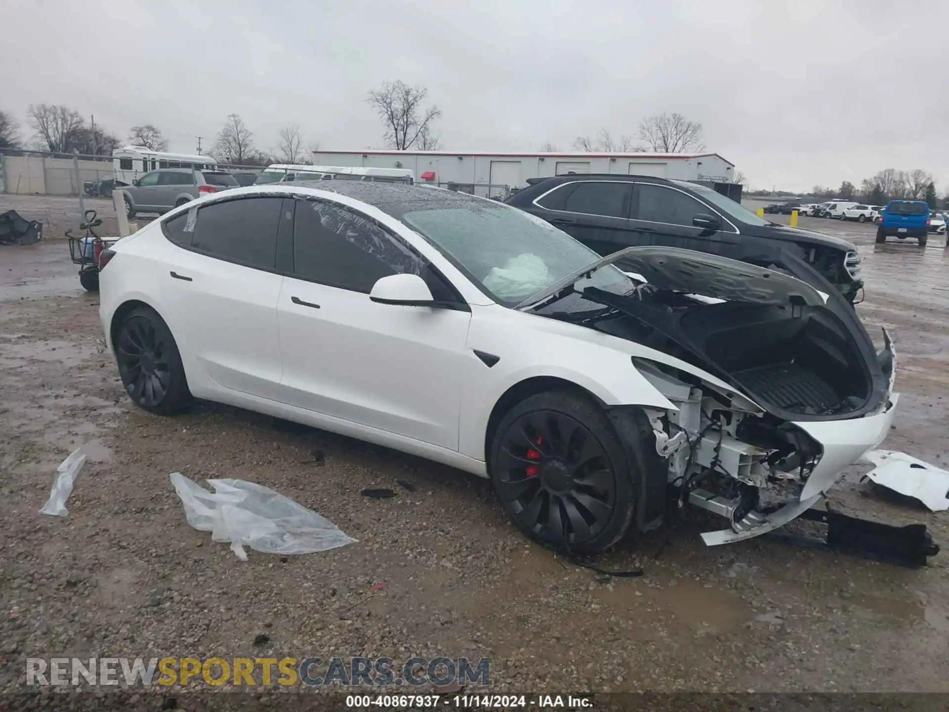 1 Photograph of a damaged car 5YJ3E1EC2MF050249 TESLA MODEL 3 2021