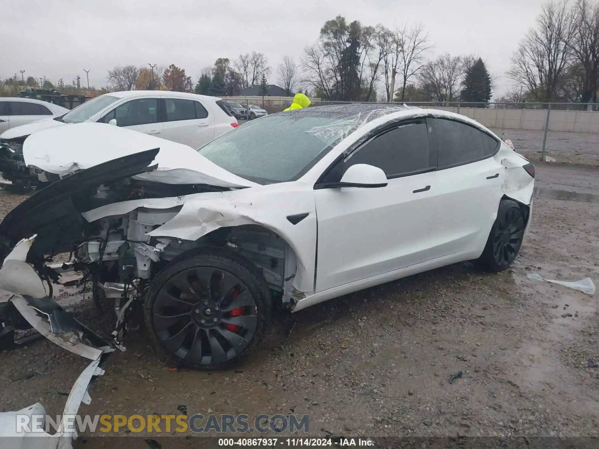 2 Photograph of a damaged car 5YJ3E1EC2MF050249 TESLA MODEL 3 2021