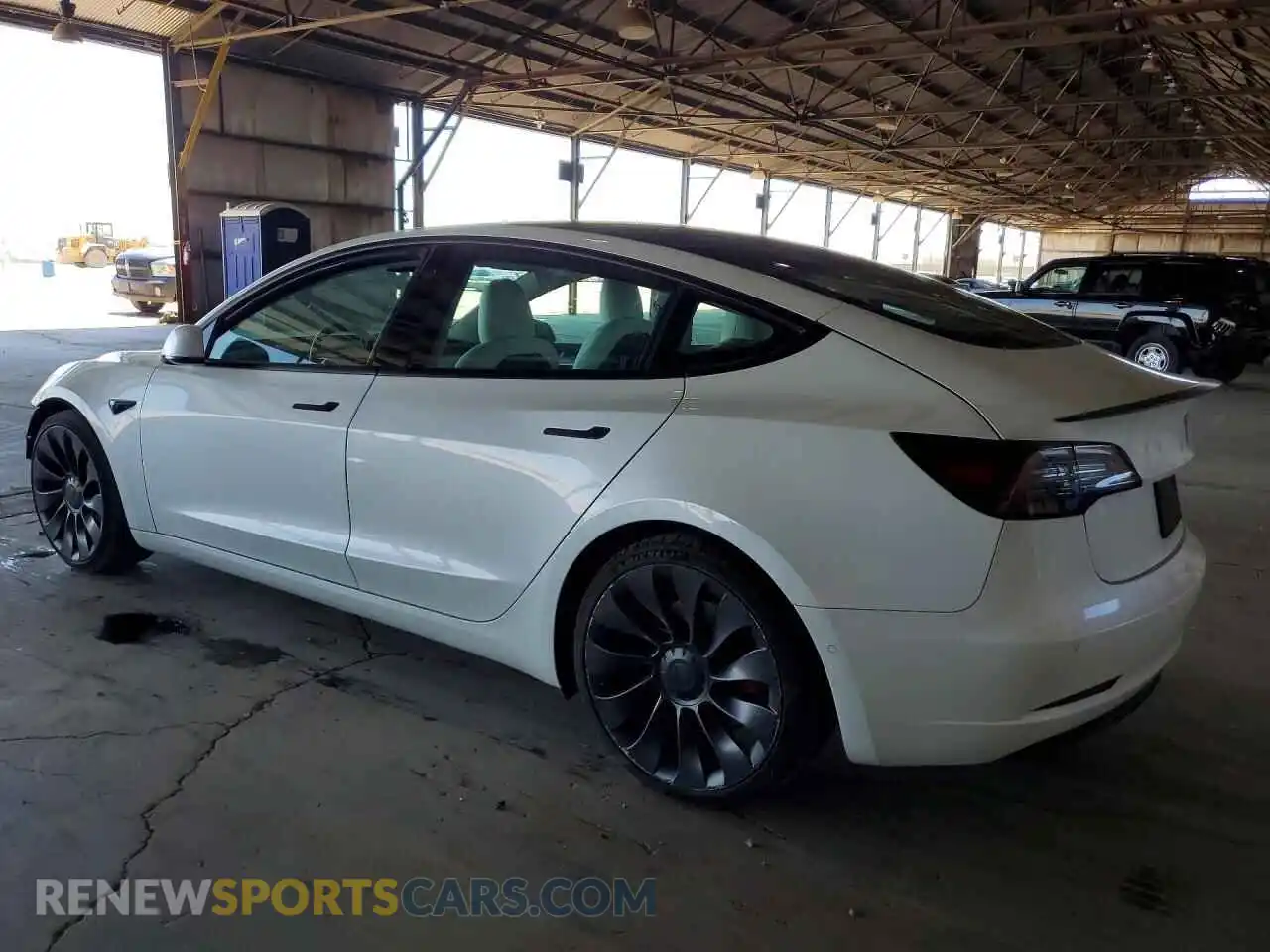 2 Photograph of a damaged car 5YJ3E1EC2MF093120 TESLA MODEL 3 2021