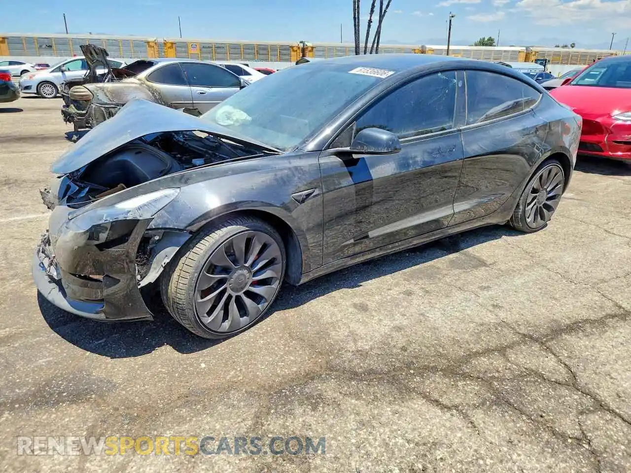 1 Фотография поврежденного автомобиля 5YJ3E1EC2MF868001 TESLA MODEL 3 2021