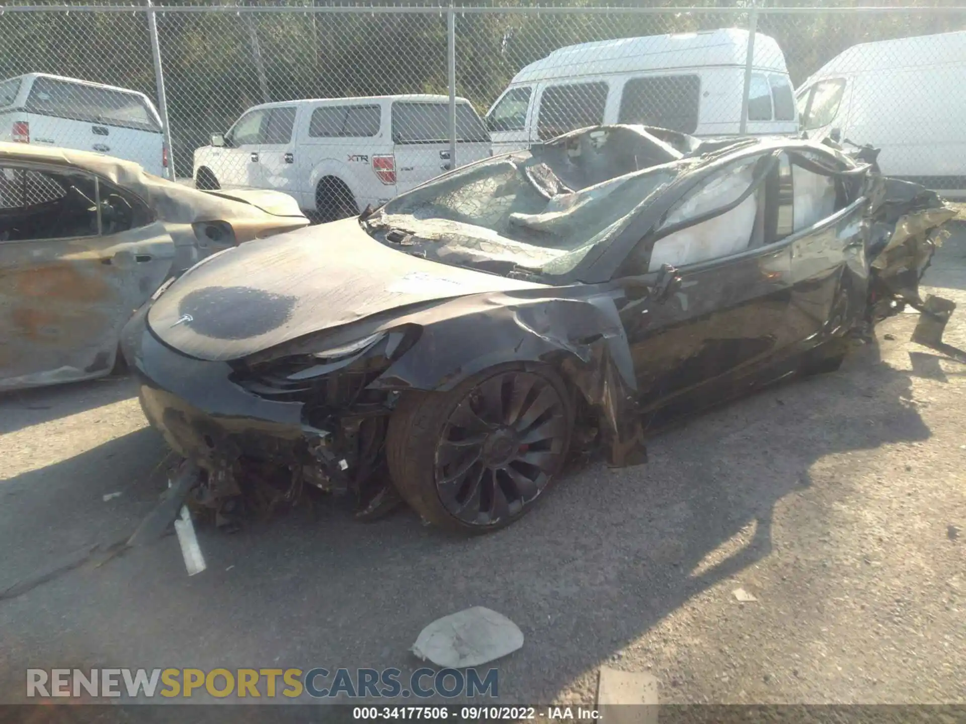 2 Photograph of a damaged car 5YJ3E1EC2MF868385 TESLA MODEL 3 2021