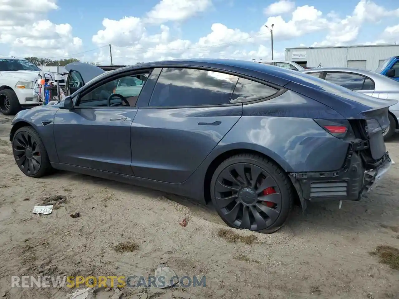 2 Photograph of a damaged car 5YJ3E1EC2MF913549 TESLA MODEL 3 2021