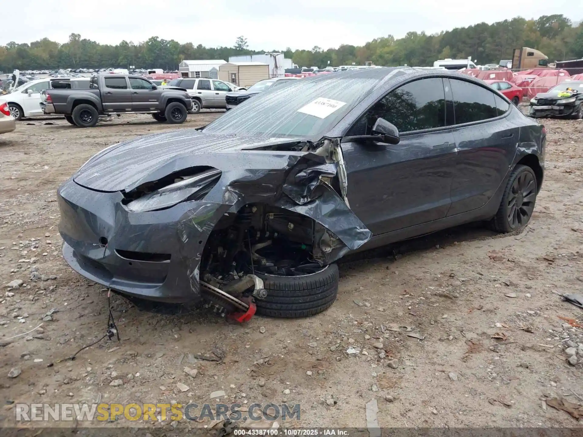 2 Photograph of a damaged car 5YJ3E1EC3MF037784 TESLA MODEL 3 2021