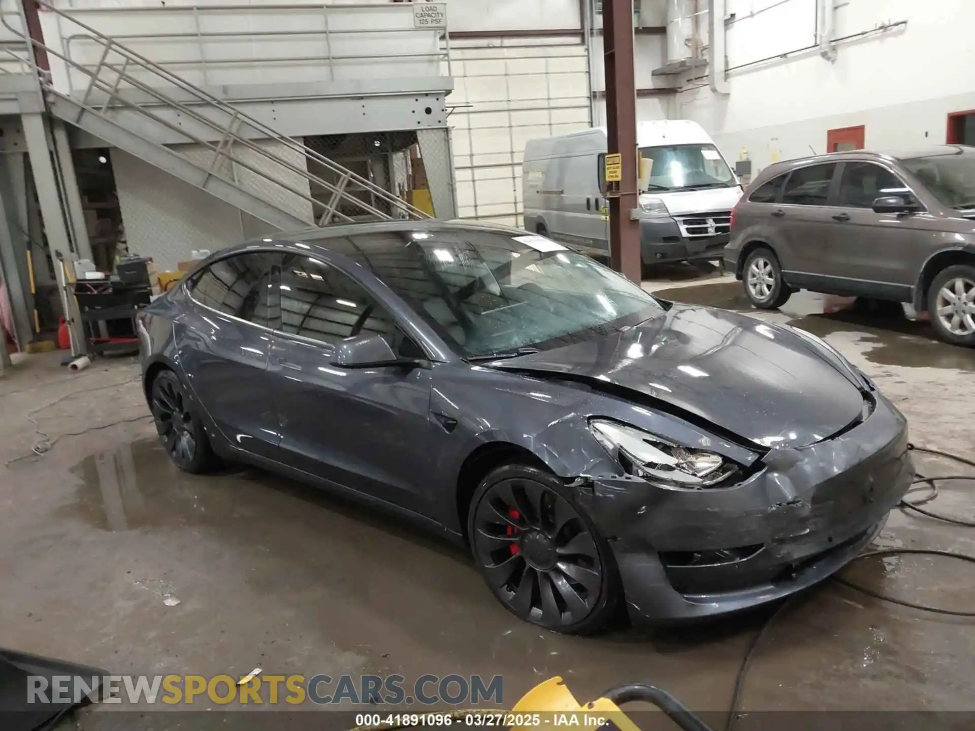 1 Photograph of a damaged car 5YJ3E1EC3MF044802 TESLA MODEL 3 2021