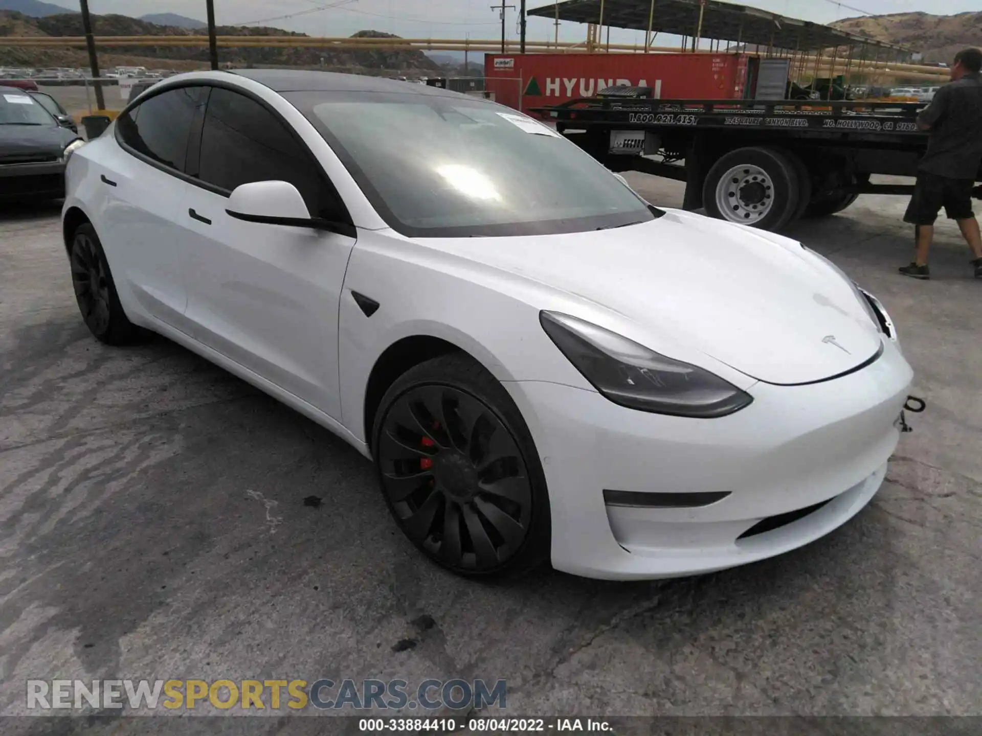 1 Photograph of a damaged car 5YJ3E1EC3MF077038 TESLA MODEL 3 2021