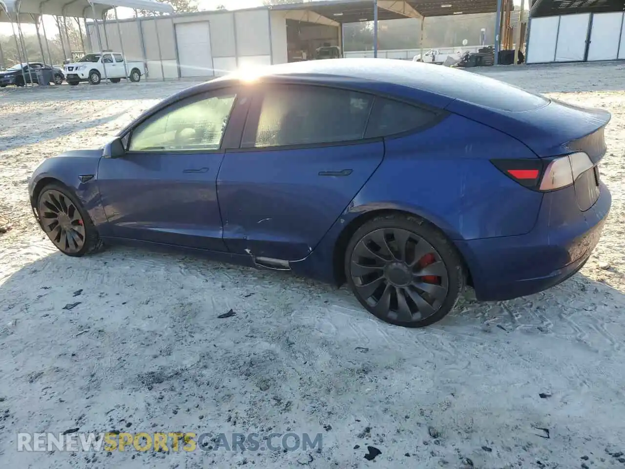 2 Photograph of a damaged car 5YJ3E1EC3MF090498 TESLA MODEL 3 2021