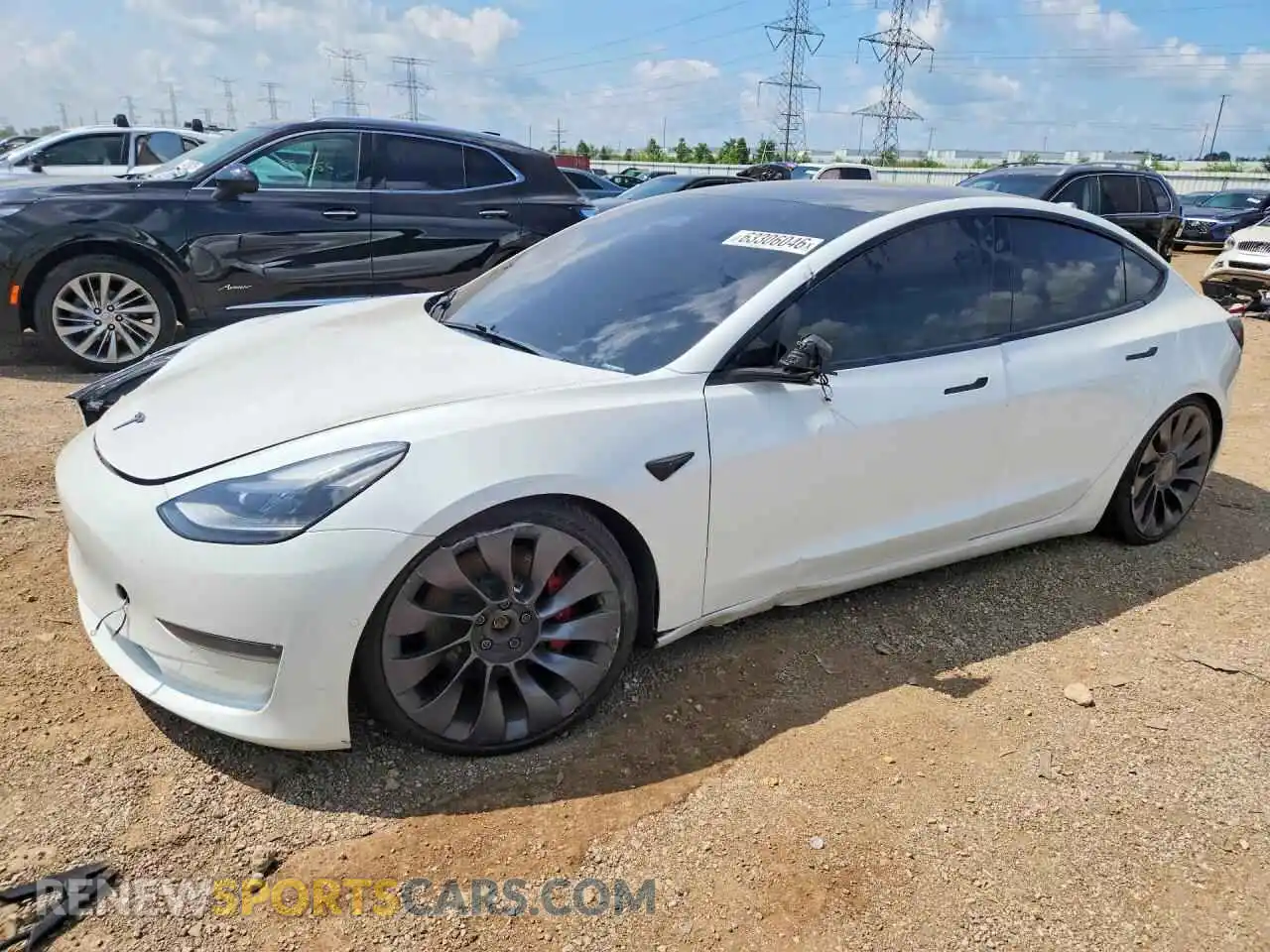 1 Photograph of a damaged car 5YJ3E1EC3MF984582 TESLA MODEL 3 2021