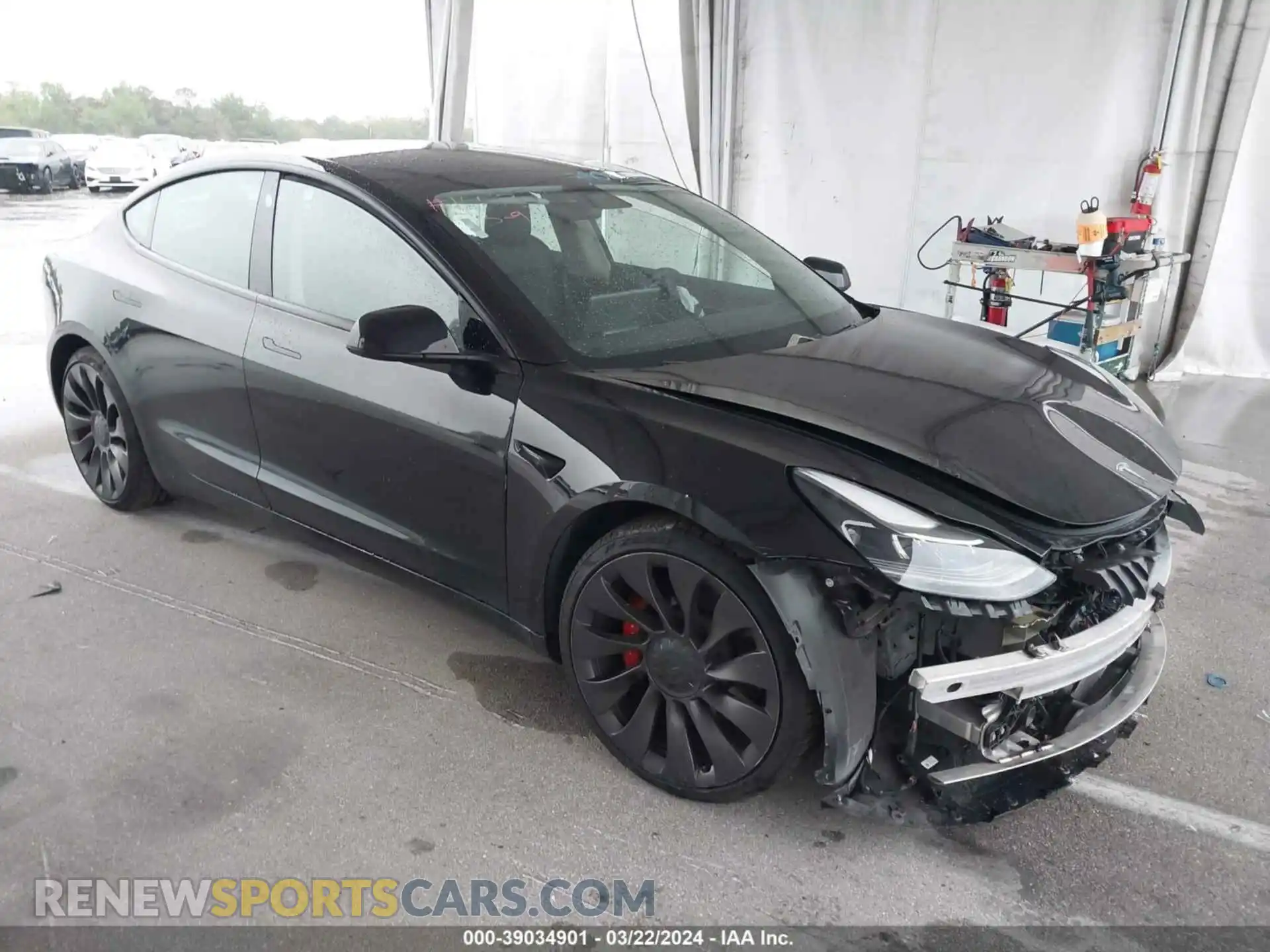 1 Photograph of a damaged car 5YJ3E1EC3MF990902 TESLA MODEL 3 2021