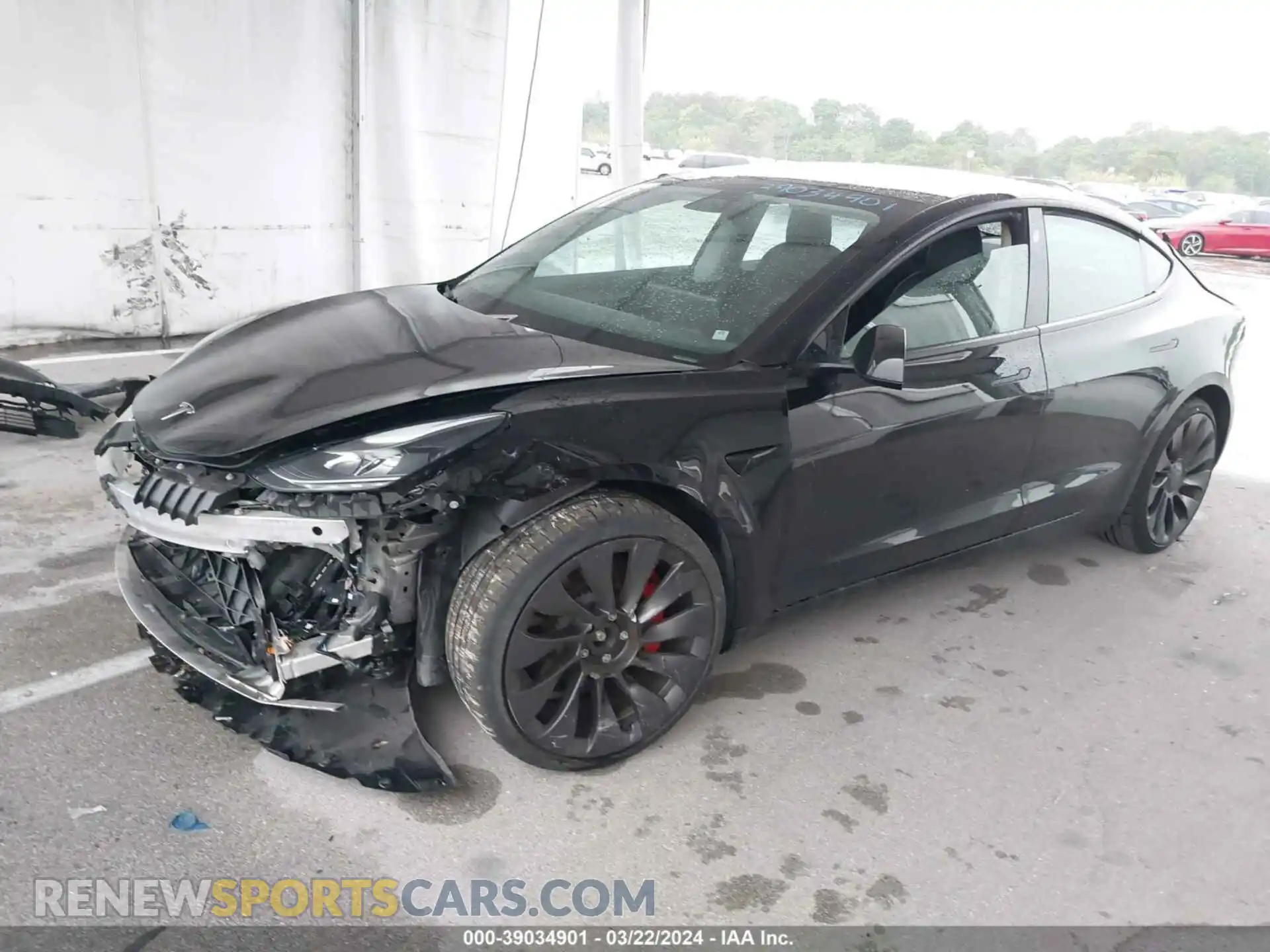 2 Photograph of a damaged car 5YJ3E1EC3MF990902 TESLA MODEL 3 2021