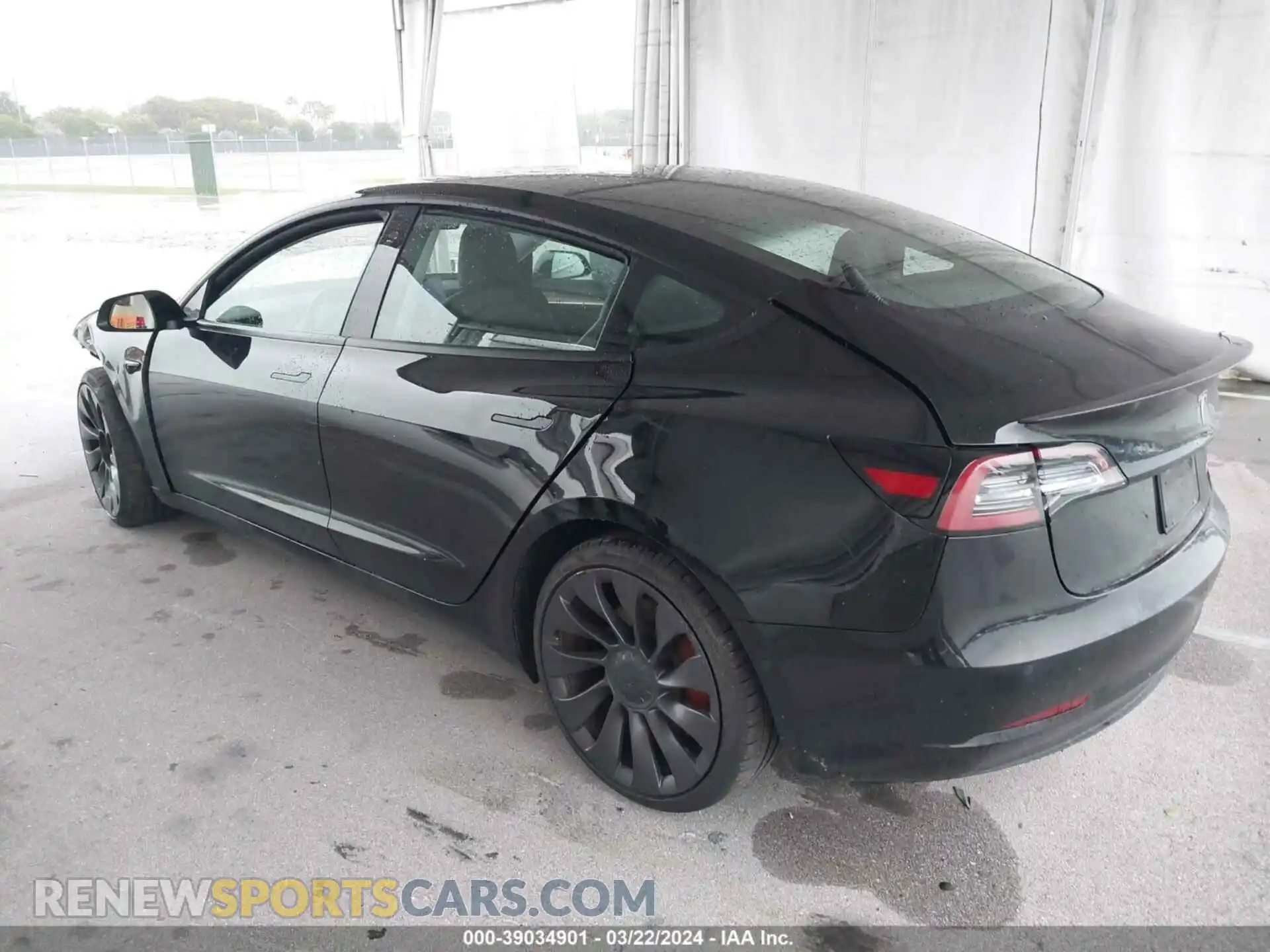 3 Photograph of a damaged car 5YJ3E1EC3MF990902 TESLA MODEL 3 2021
