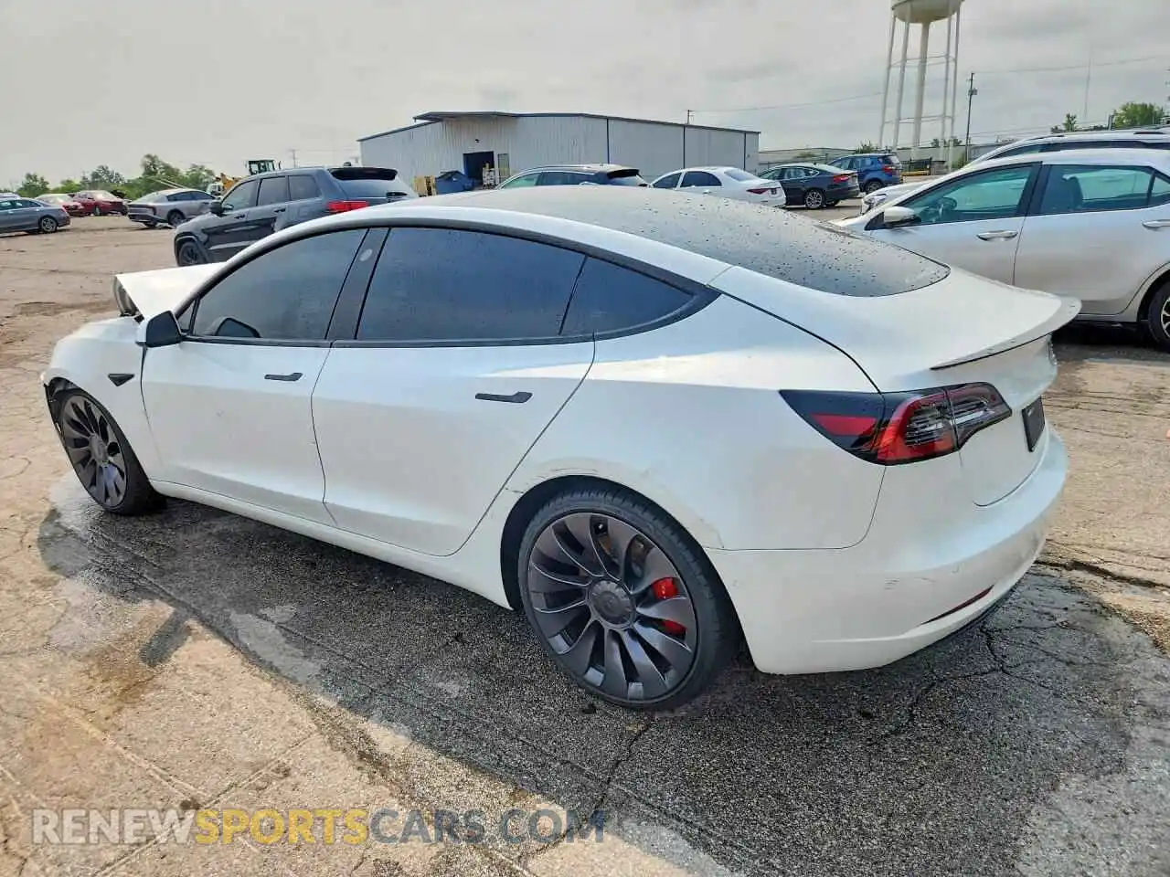 2 Photograph of a damaged car 5YJ3E1EC4MF030195 TESLA MODEL 3 2021