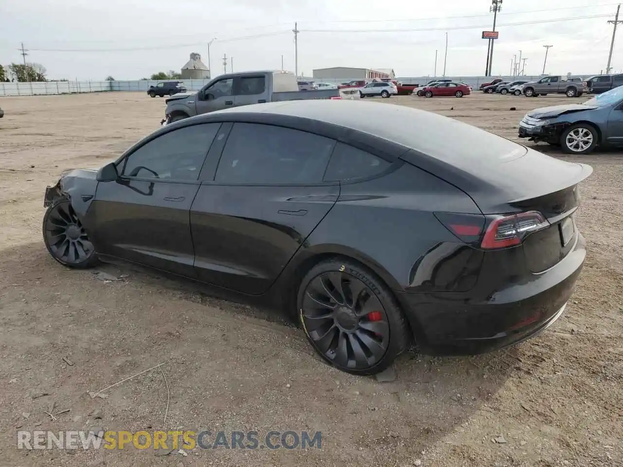 2 Photograph of a damaged car 5YJ3E1EC5MF044025 TESLA MODEL 3 2021
