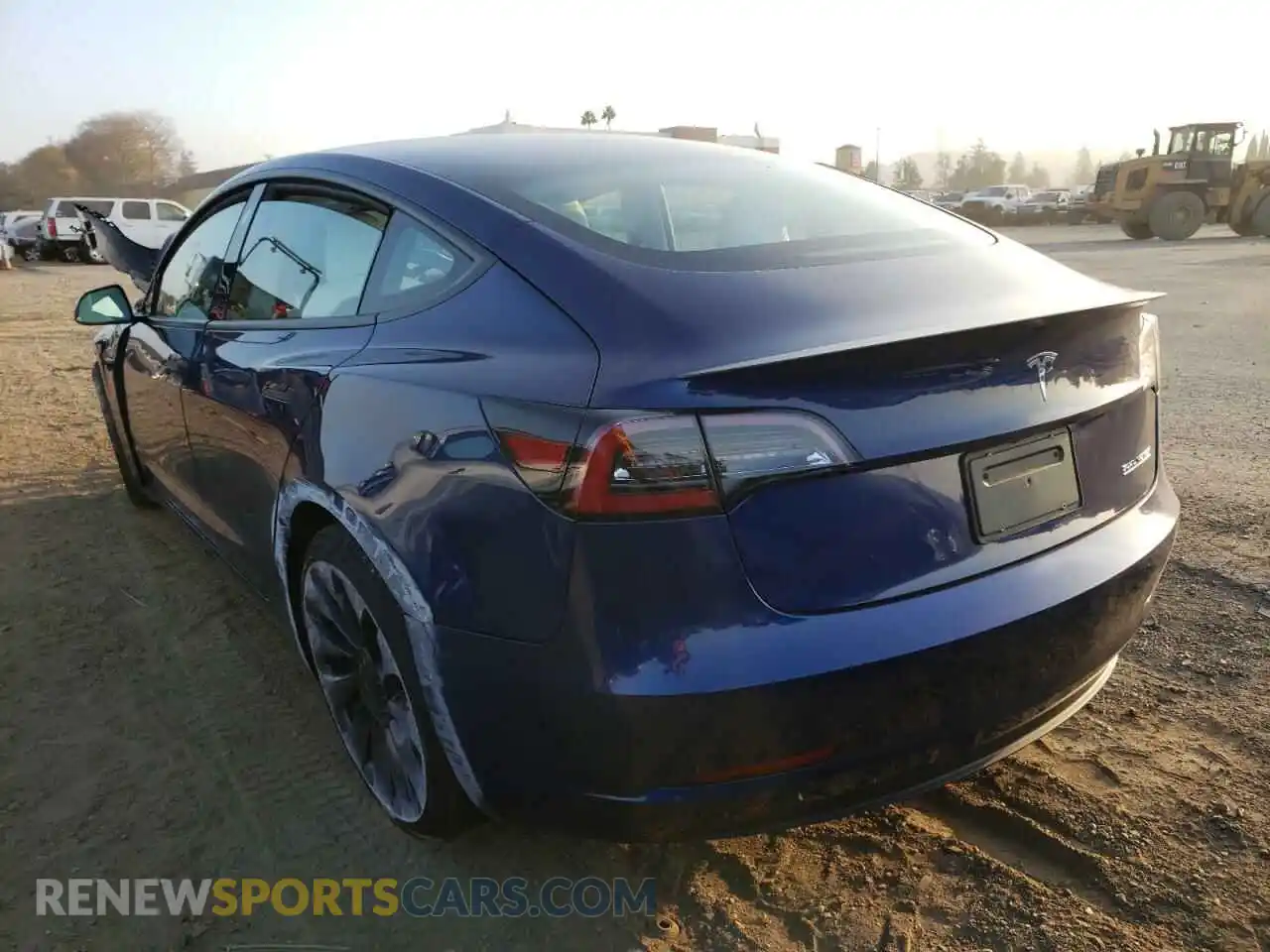 3 fotografías del automóvil dañado 5YJ3E1EC5MF076280 TESLA MODEL 3 2021