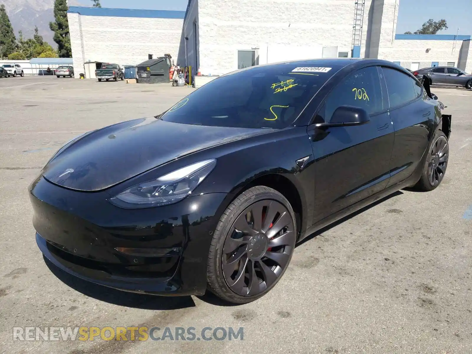 2 Photograph of a damaged car 5YJ3E1EC5MF078322 TESLA MODEL 3 2021