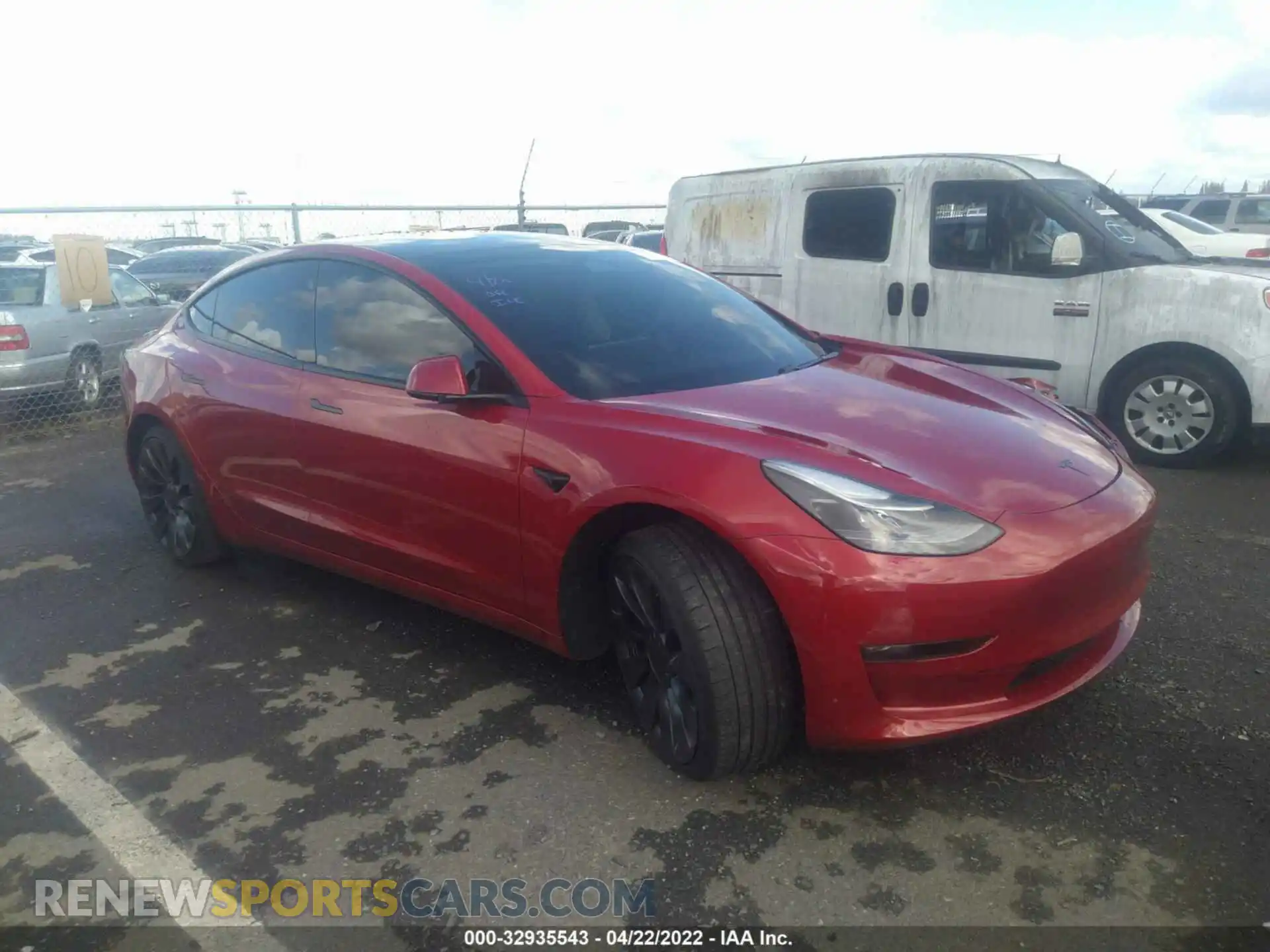 1 Photograph of a damaged car 5YJ3E1EC5MF947940 TESLA MODEL 3 2021