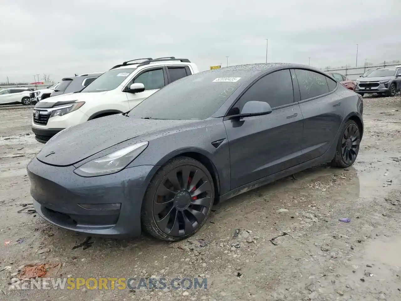 1 Фотография поврежденного автомобиля 5YJ3E1EC5MF973308 TESLA MODEL 3 2021