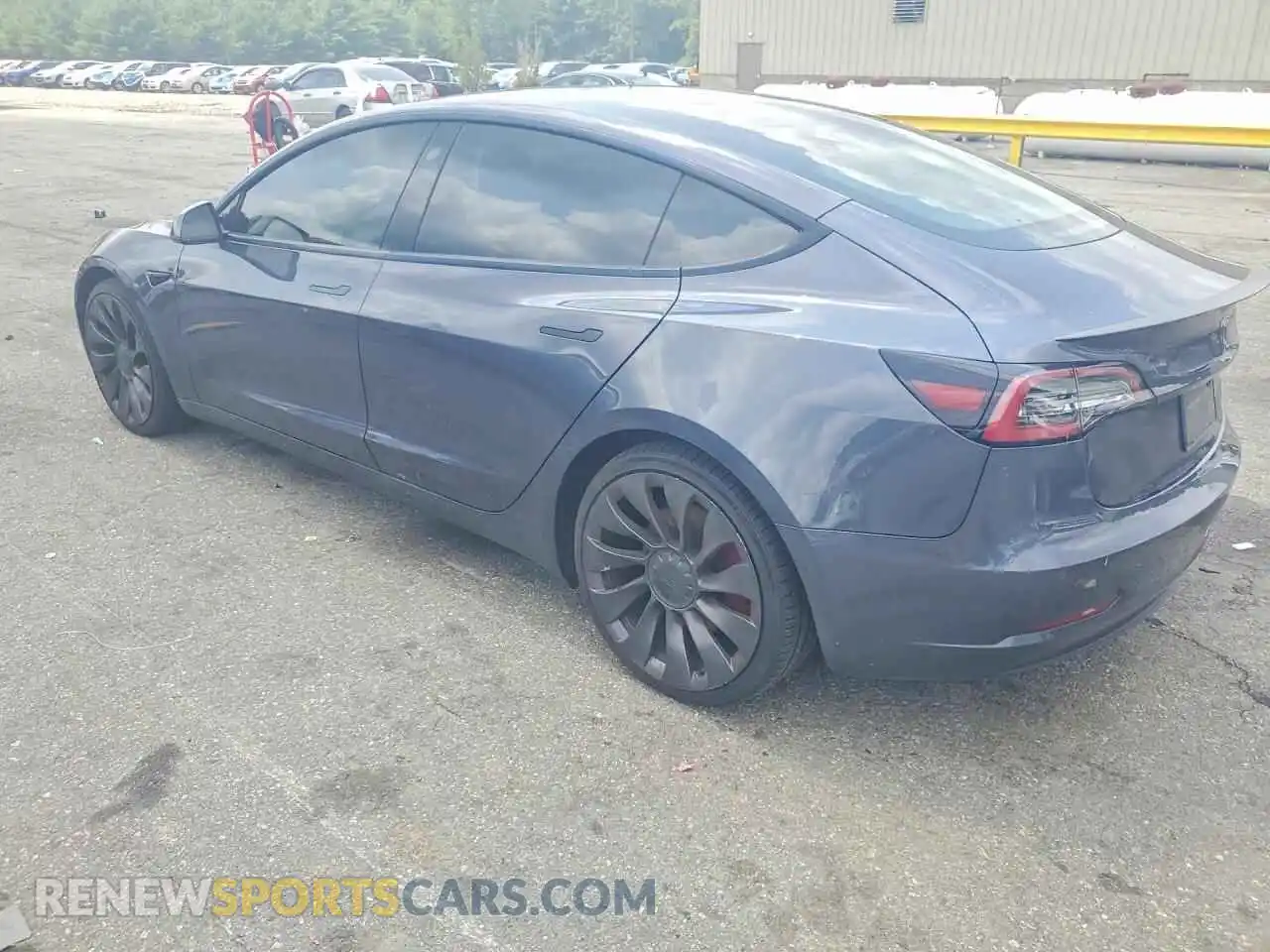 2 fotografías del automóvil dañado 5YJ3E1EC5MF985071 TESLA MODEL 3 2021