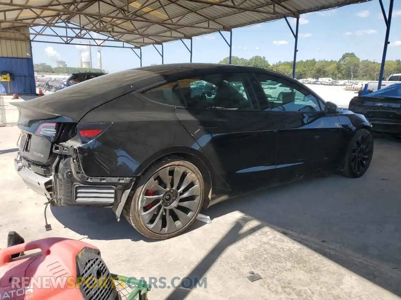3 fotografías del automóvil dañado 5YJ3E1EC5MF991792 TESLA MODEL 3 2021