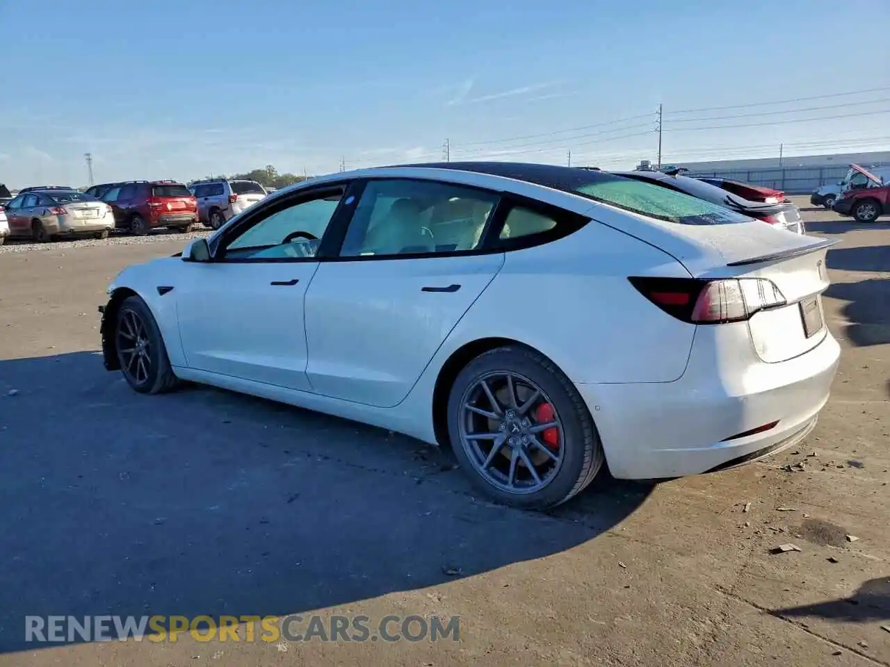 2 Photograph of a damaged car 5YJ3E1EC5MF991940 TESLA MODEL 3 2021