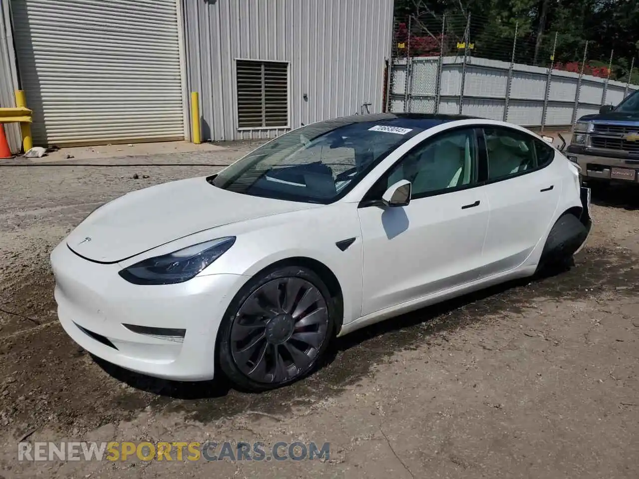 1 Photograph of a damaged car 5YJ3E1EC6MF045037 TESLA MODEL 3 2021