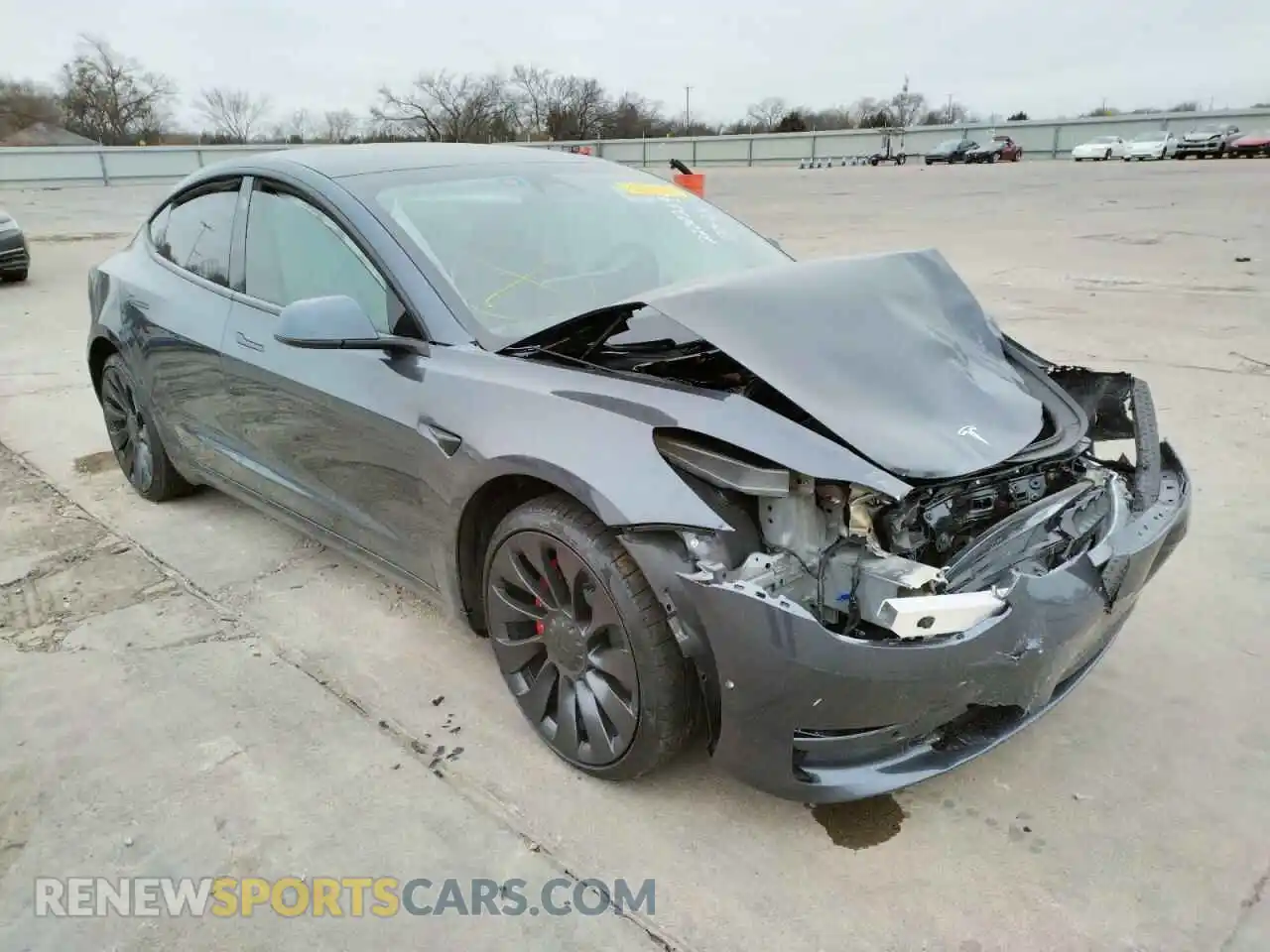 1 Photograph of a damaged car 5YJ3E1EC6MF061092 TESLA MODEL 3 2021