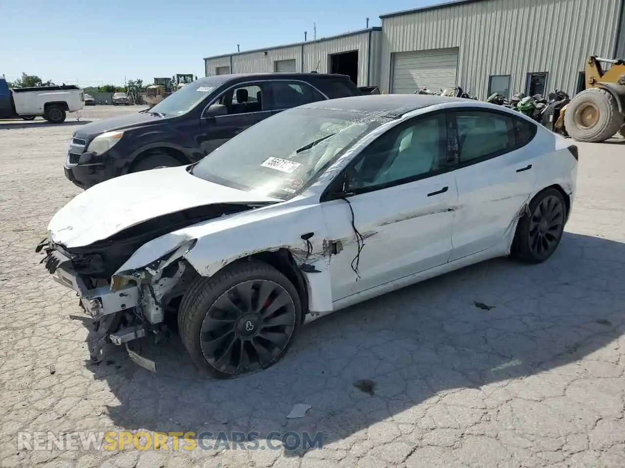 1 Photograph of a damaged car 5YJ3E1EC6MF062694 TESLA MODEL 3 2021