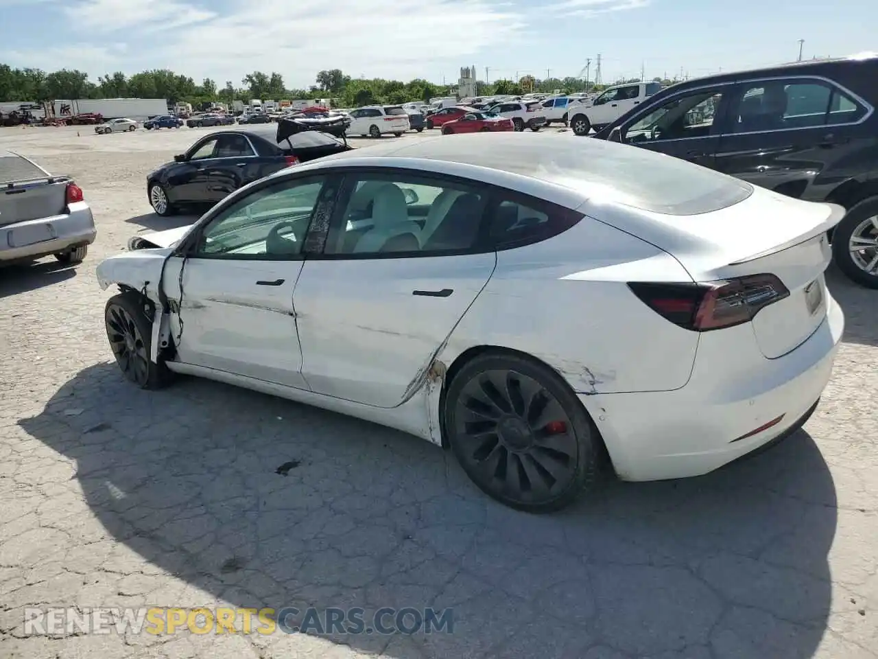 2 Photograph of a damaged car 5YJ3E1EC6MF062694 TESLA MODEL 3 2021