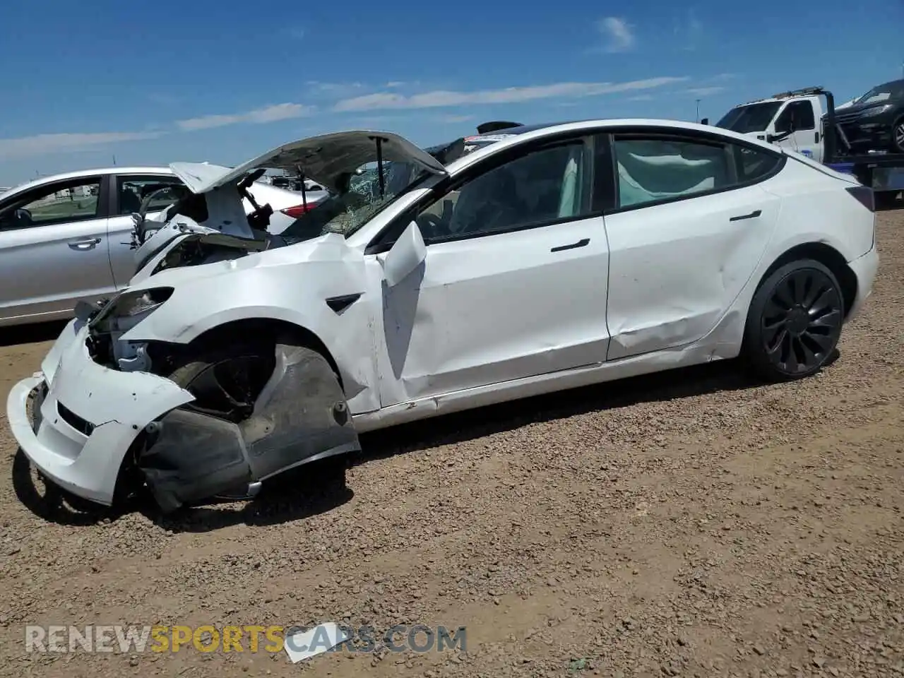1 Photograph of a damaged car 5YJ3E1EC6MF076644 TESLA MODEL 3 2021