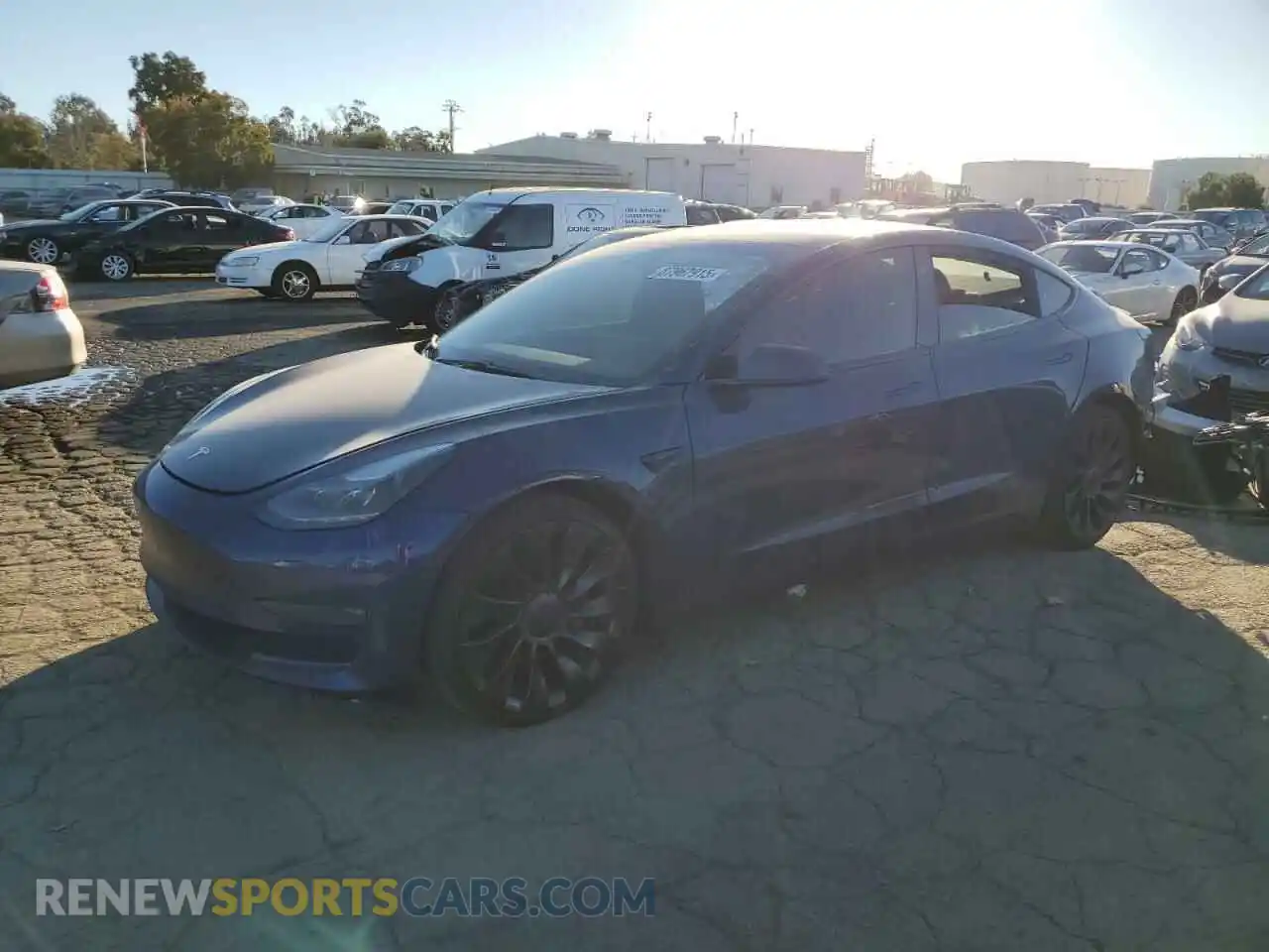 1 fotografías del automóvil dañado 5YJ3E1EC6MF077048 TESLA MODEL 3 2021