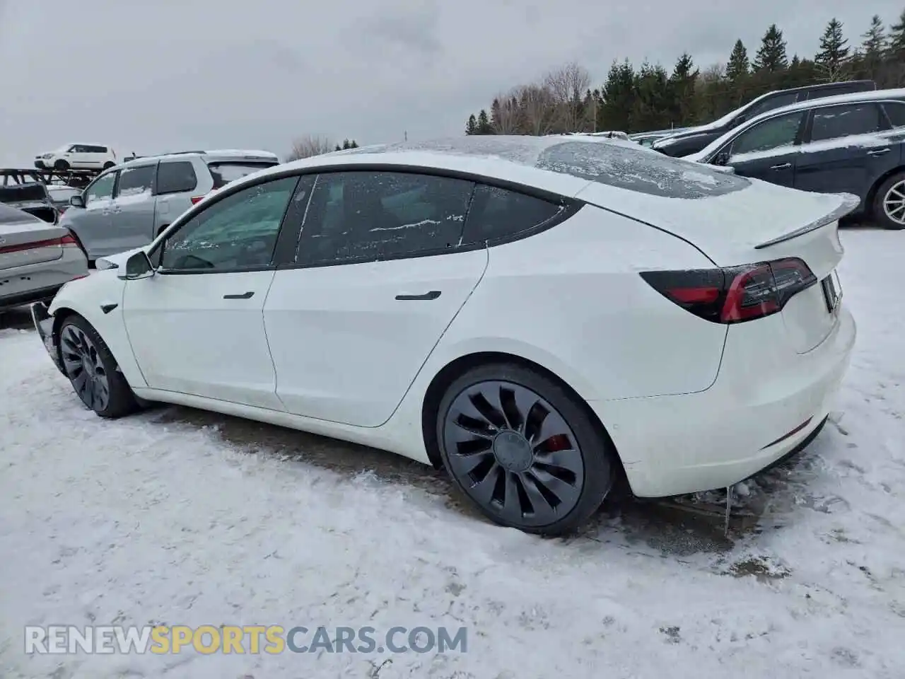 2 Photograph of a damaged car 5YJ3E1EC7MF084591 TESLA MODEL 3 2021