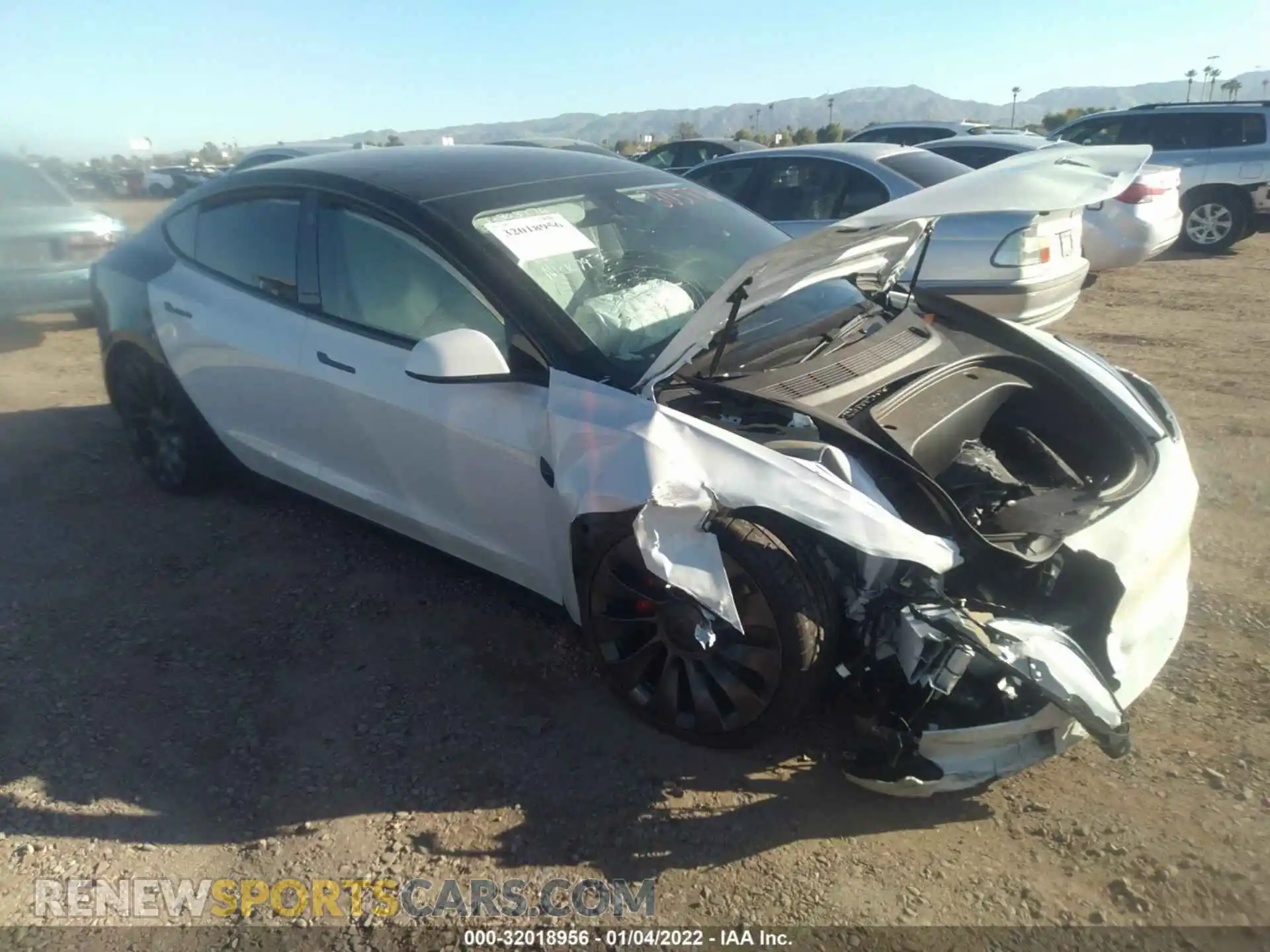 1 Photograph of a damaged car 5YJ3E1EC7MF098006 TESLA MODEL 3 2021