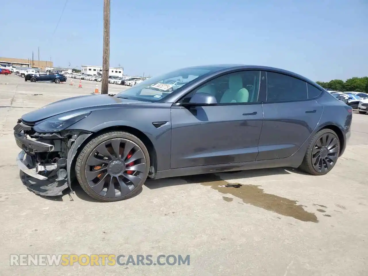 1 Photograph of a damaged car 5YJ3E1EC7MF099365 TESLA MODEL 3 2021