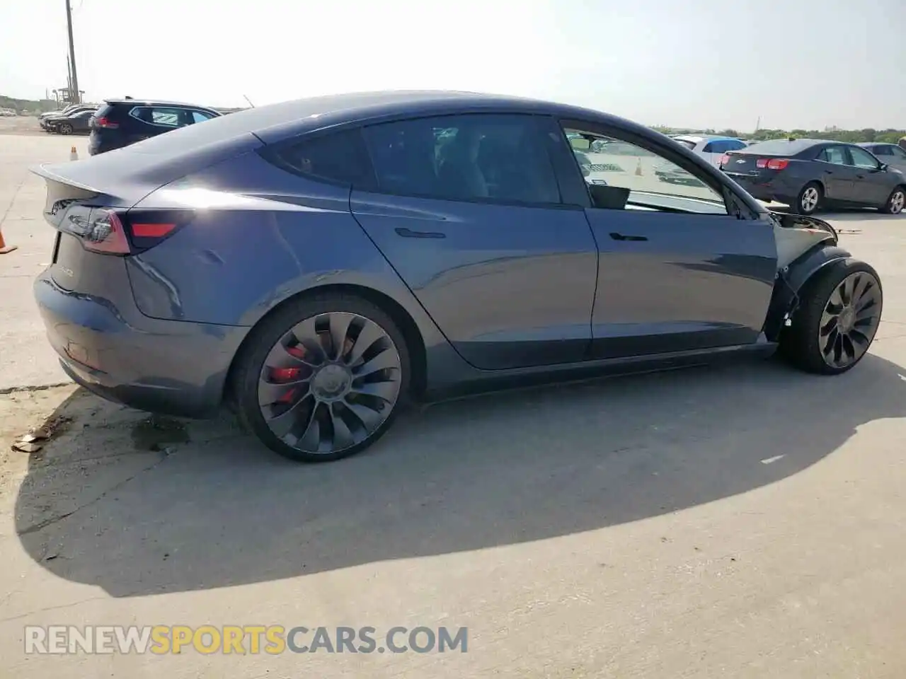 3 Photograph of a damaged car 5YJ3E1EC7MF099365 TESLA MODEL 3 2021
