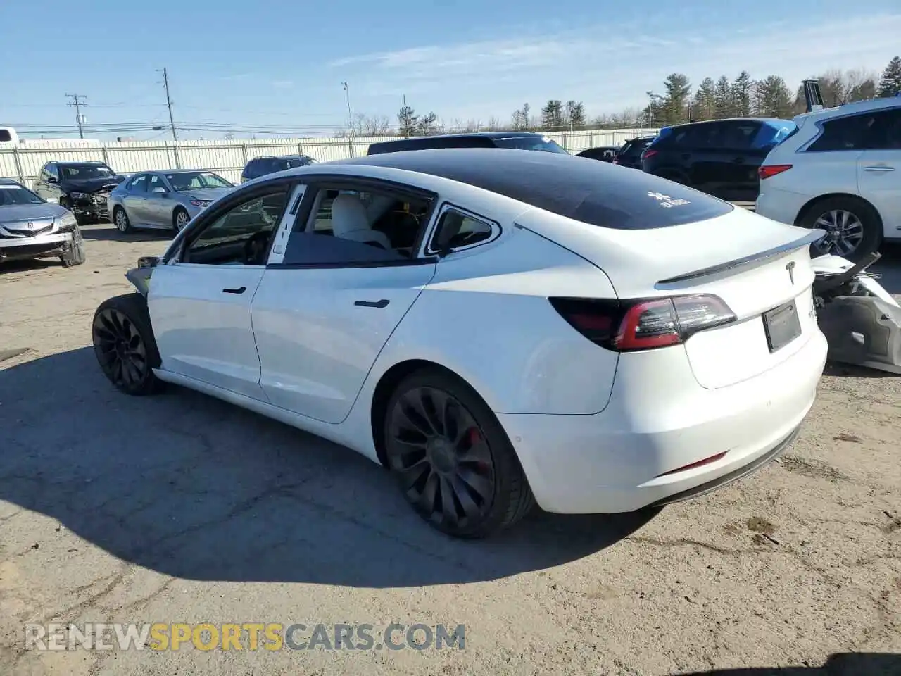 2 Photograph of a damaged car 5YJ3E1EC7MF849749 TESLA MODEL 3 2021