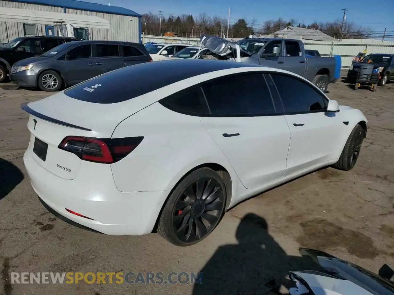 3 Photograph of a damaged car 5YJ3E1EC7MF849749 TESLA MODEL 3 2021