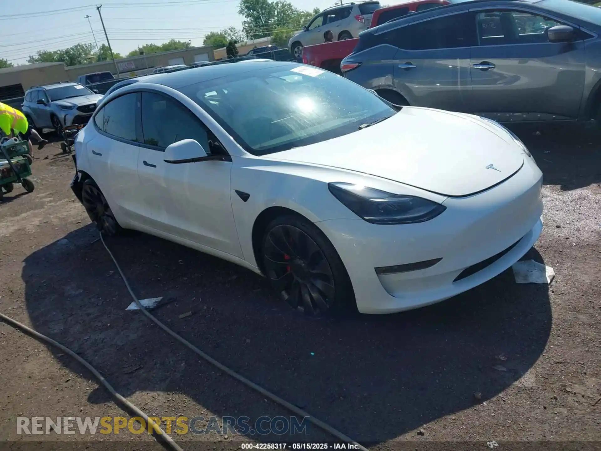 1 Photograph of a damaged car 5YJ3E1EC7MF919282 TESLA MODEL 3 2021