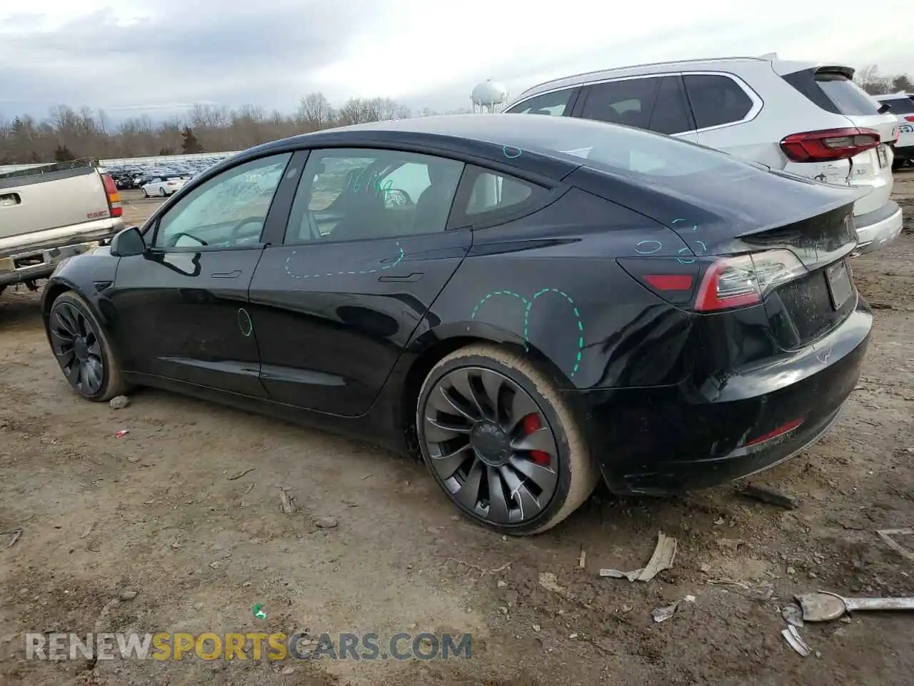 2 Photograph of a damaged car 5YJ3E1EC7MF925423 TESLA MODEL 3 2021