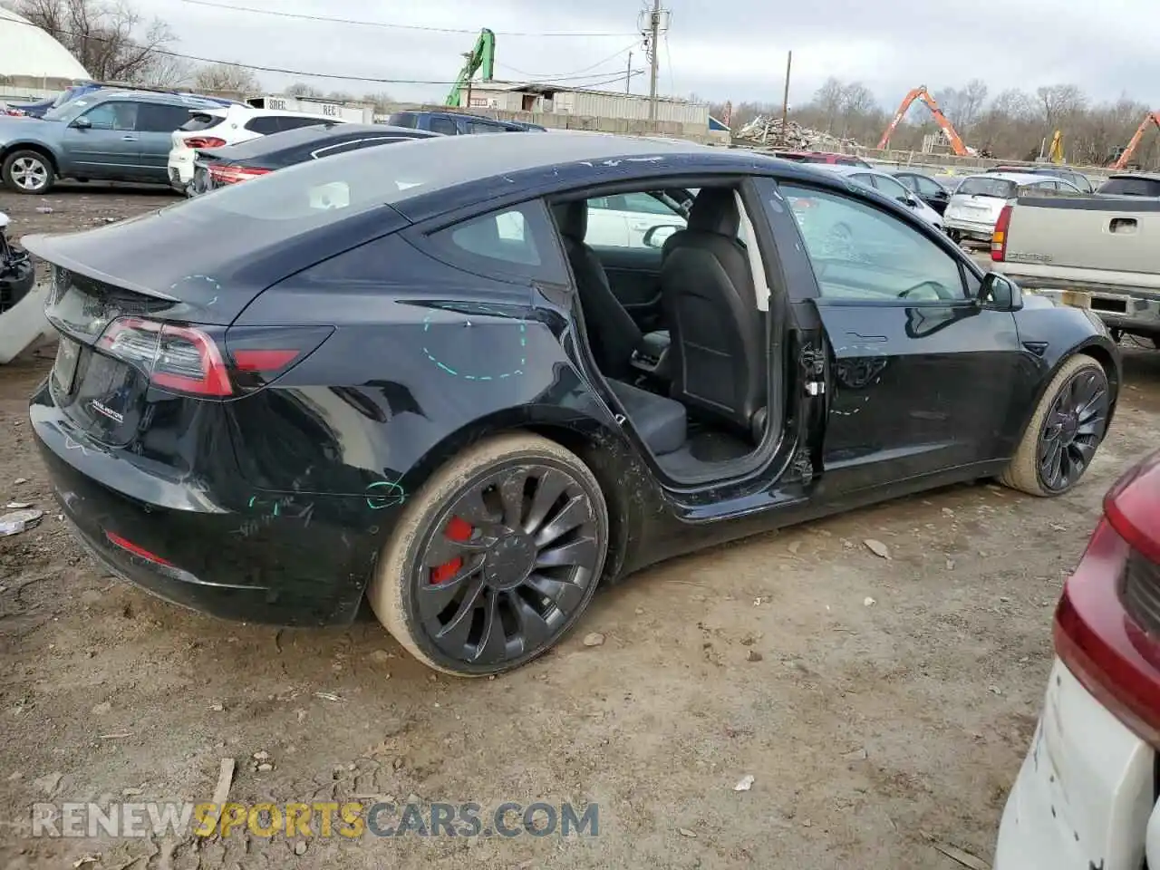 3 Photograph of a damaged car 5YJ3E1EC7MF925423 TESLA MODEL 3 2021