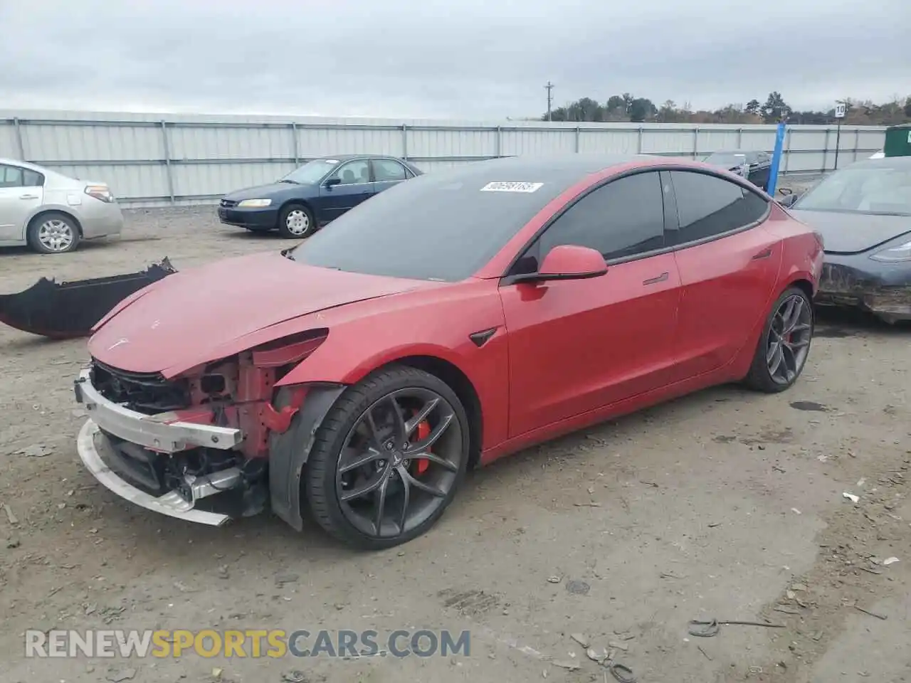1 Photograph of a damaged car 5YJ3E1EC7MF926295 TESLA MODEL 3 2021