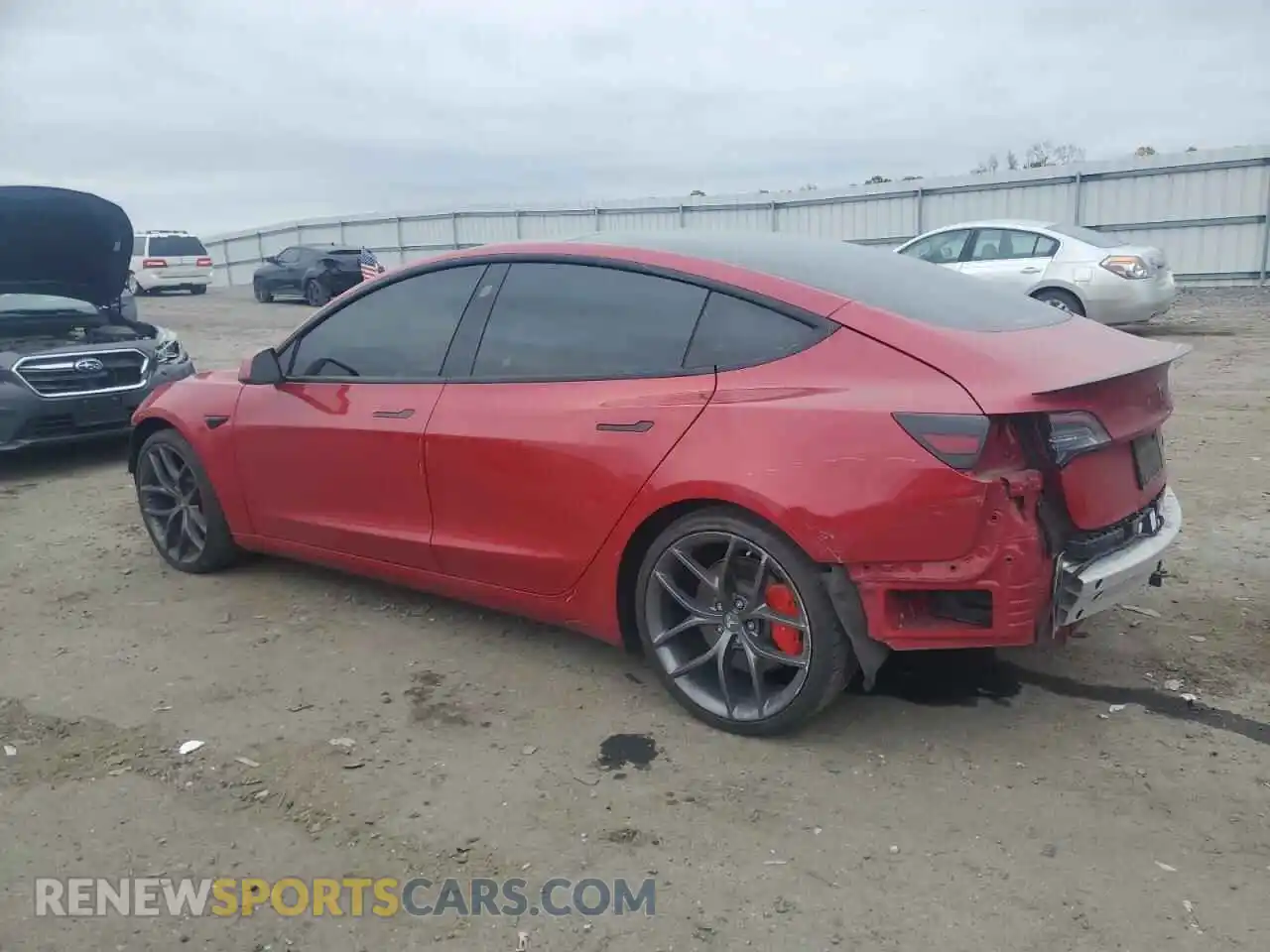 2 Photograph of a damaged car 5YJ3E1EC7MF926295 TESLA MODEL 3 2021