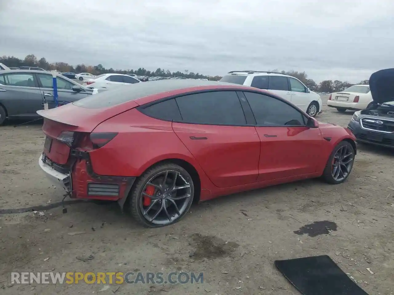 3 Photograph of a damaged car 5YJ3E1EC7MF926295 TESLA MODEL 3 2021
