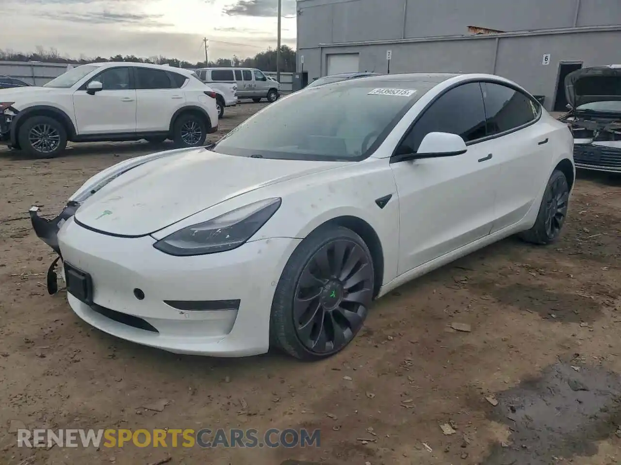 1 Photograph of a damaged car 5YJ3E1EC7MF980941 TESLA MODEL 3 2021