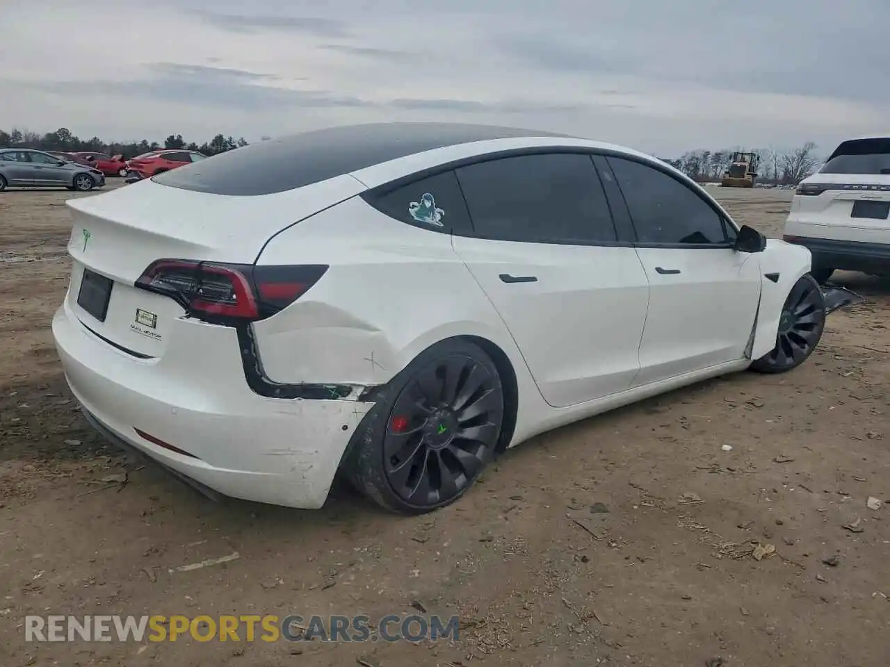 3 Photograph of a damaged car 5YJ3E1EC7MF980941 TESLA MODEL 3 2021